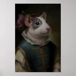 Affiche Vintage Rat Gothique, Impression d'Art, Ma