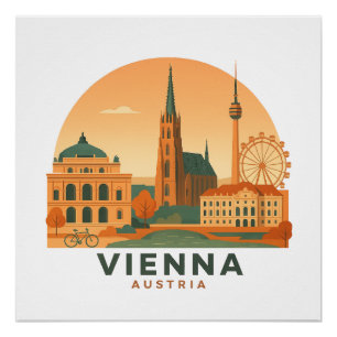 Affiche Vintage Vienne Autriche – Art de Voyage Ré