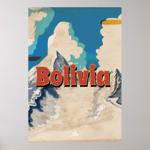 Affiche Vintage voyage de Bolivie