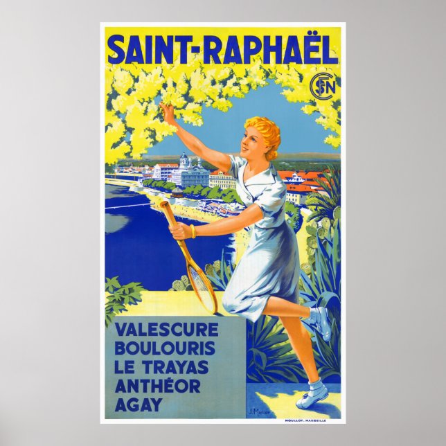 Affiche Vintage voyage de France restaurée (Devant)