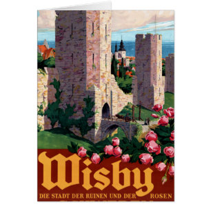Affiche Vintage voyage de Visby restaurée