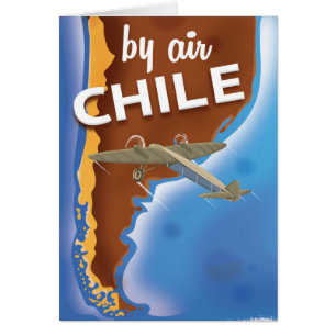 Affiche Vintage voyage du Chili