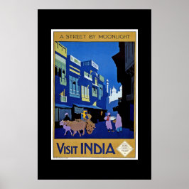 Affiche Vintage voyage en Inde