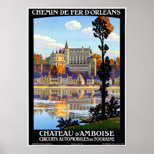 Affiche Vintage voyage restaurée France Orléans