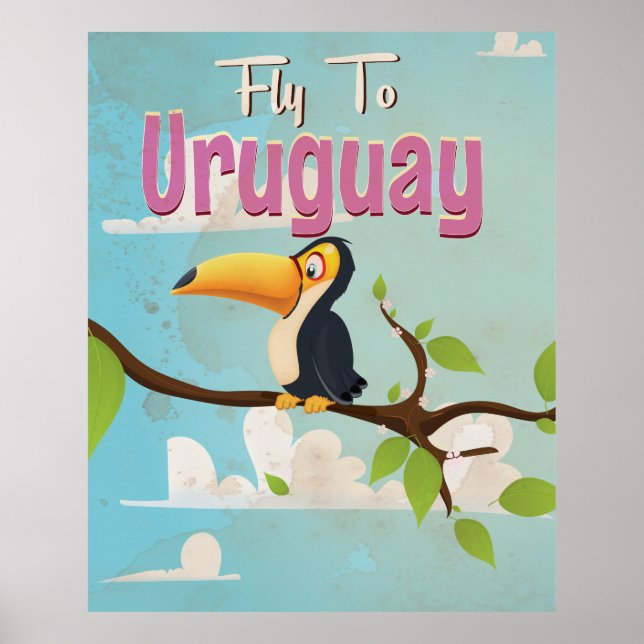 Affiche Vintage voyage Uruguay. (Devant)