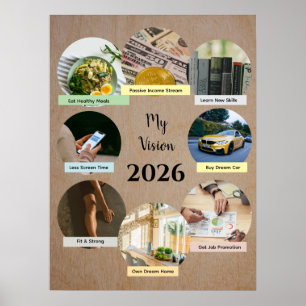 Affiche Vision 2026 avec 8 Cercles de Photos Flott