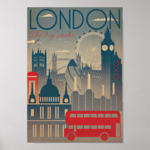 Affiche - Visitez Londres Angleterre Royaume-Uni