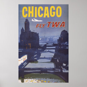 Affiche Voyage Pour Les Vols Trans World Airlines