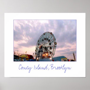 Affiche 'Wonder Wheel au crépuscule'