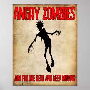 Affiche 'Zombies en colère' Angry Johnny