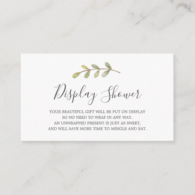 Afficher la carte d'insertion de Baby shower (Devant)