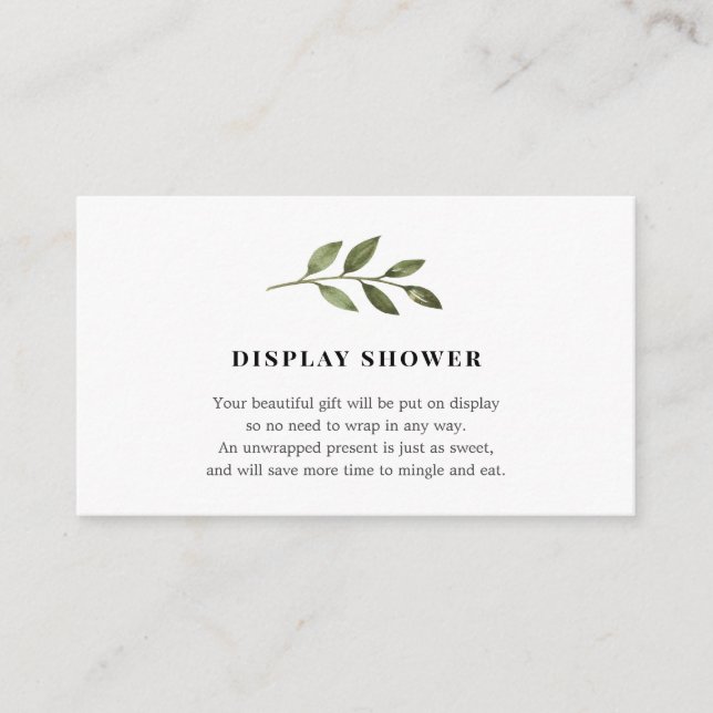 Afficher la carte d'insertion de Baby shower (Devant)