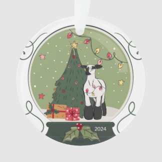 Afficher l'ornement de Noël acrylique de l'agneau