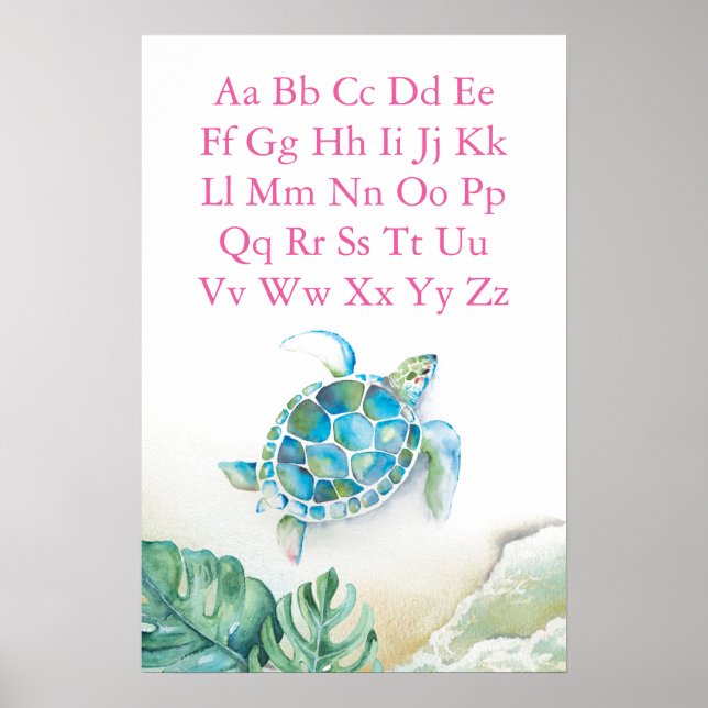 Affiches ABC Kids Tortue de mer tropicale (Devant)