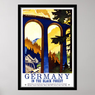 Affiches anciennes Voyage Allemagne La Forêt-Noire
