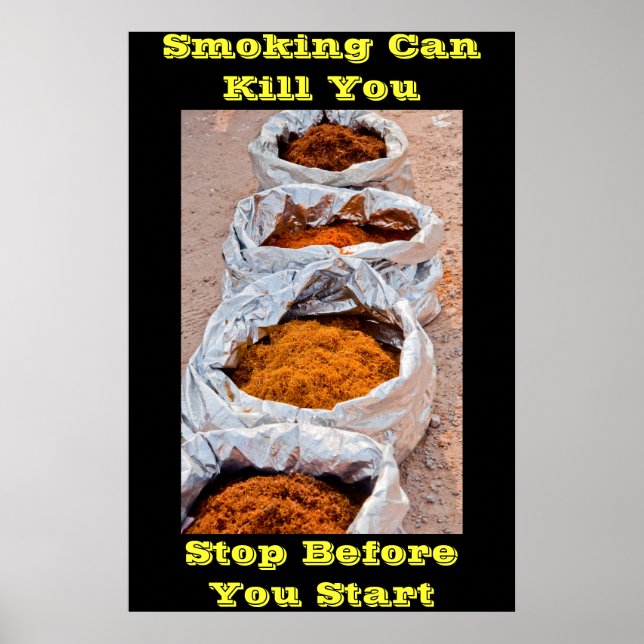 affiches anti-tabac mots jaunes (Devant)
