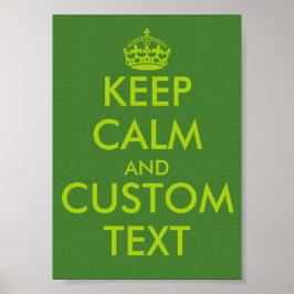 Affiches Apple green KeepCalm | Texte personnalisé