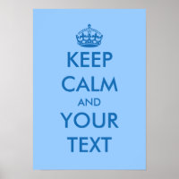 Affiches Blue KeepCalm | modèle personnalisable