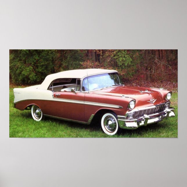 Affiches convertibles Chevrolet Bel-Air 1956 (Devant)