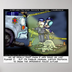 Affiches d'art de collection amusantes de Possum P