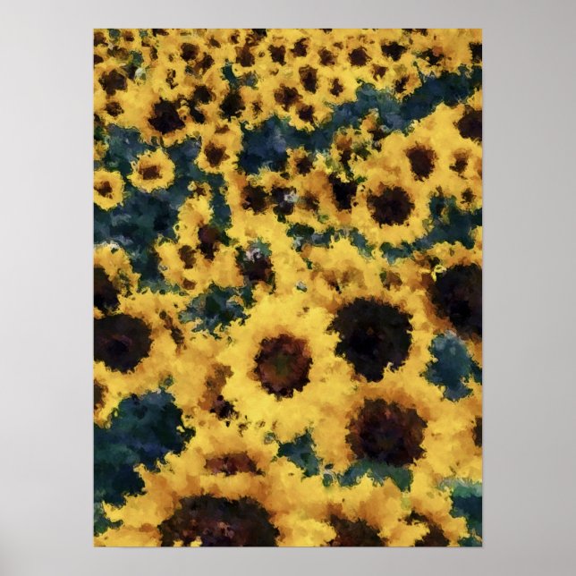 Affiches d'art de la peinture de tournesol (Devant)