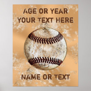 Affiches de baseball personnalisées vintage cool