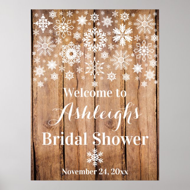 Affiches de bienvenue pour la douche de mariée en  (Devant)