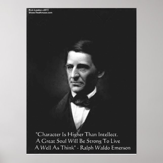 Affiches de citations de RW Emerson Intellect et c (Devant)