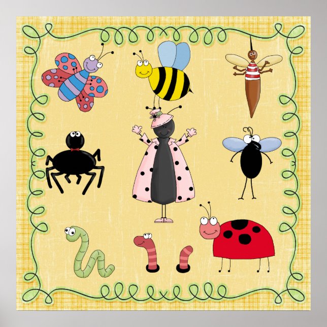 Affiches de crèche Insectes (Devant)