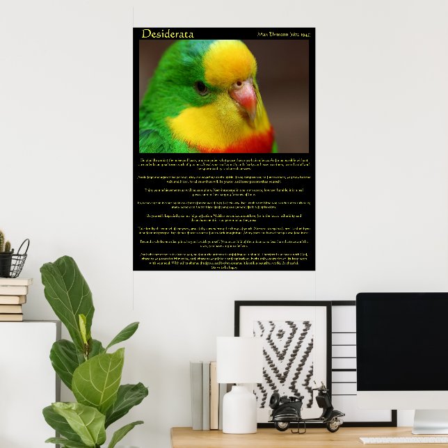 Affiches de Desiderata Rainbow Canaries (Bureau à domicile)
