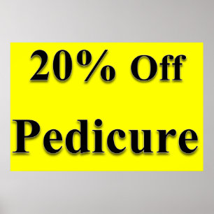 Affiches de salon de coiffure 20% de réduction Péd