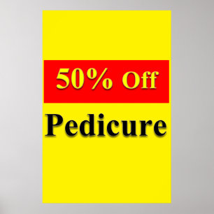 Affiches de salon de coiffure 50% de réduction Péd