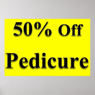 Affiches de salon de coiffure 50% de réduction Péd