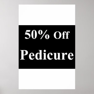 Affiches de salon de coiffure 50% de réduction Péd