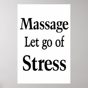 Affiches de salon de coiffure Massage Stress