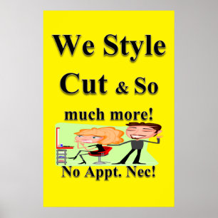 Affiches de salon de coiffure pour hommes