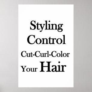 Affiches de salon de coiffure pour hommes Contrôle