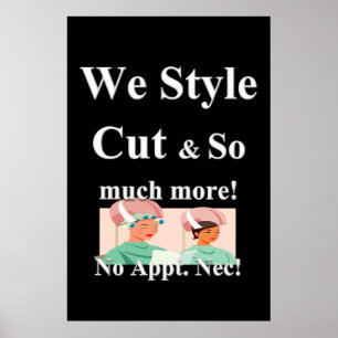 Affiches de salon de coiffure pour hommes Coupe de