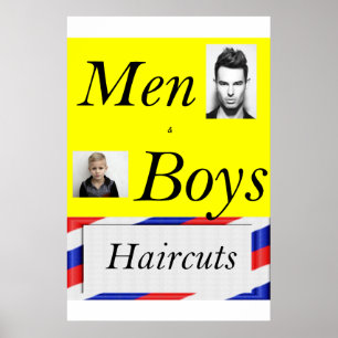Affiches de salon de coiffure pour hommes et garço