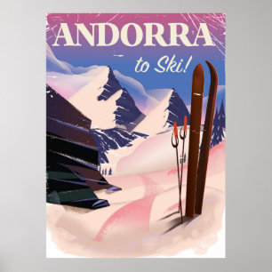 Affiches de ski vintage Andorre