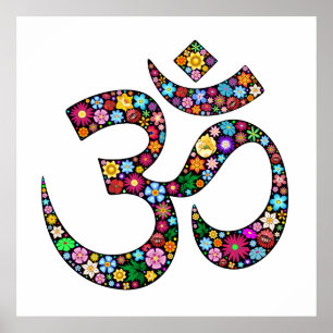 Affiches de symbole de yoga de l'OM Aum Namaste