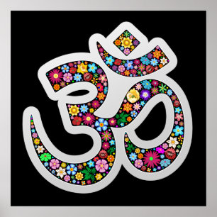 Affiches de symbole de yoga de l'OM Aum Namaste
