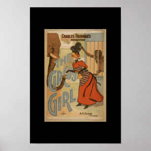 Affiches de théâtre vintage la fille de cirque