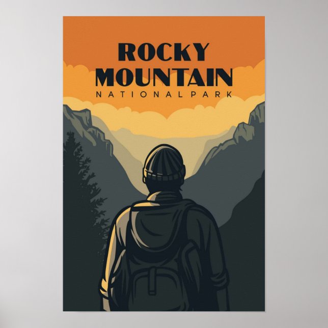 Affiches de voyage du parc national Rocky Mountain (Devant)