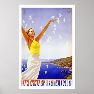 affiches de voyage vintage père Noël margherita li