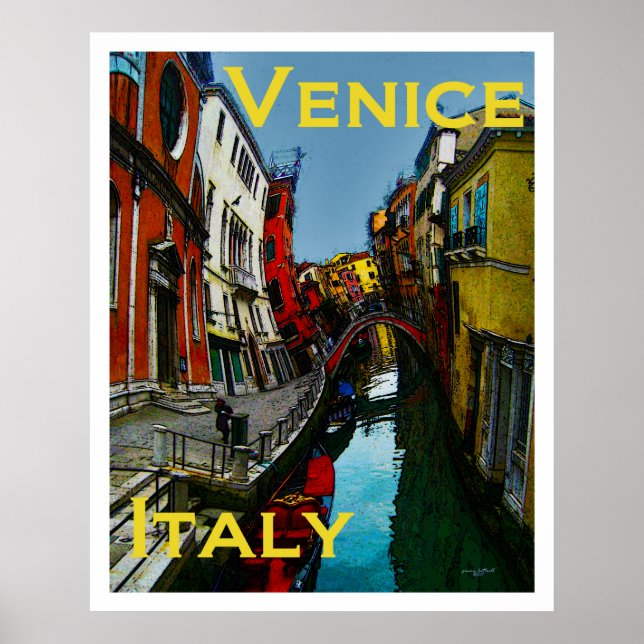 Affiches de voyage Wacky - Venice Italie (Devant)
