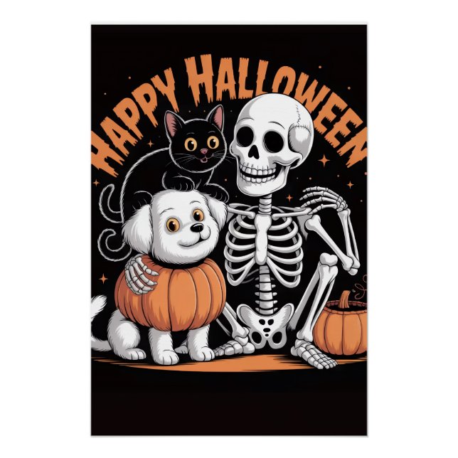 Affiches d'Halloween - Éffrayant, amusant & Festif (Devant)