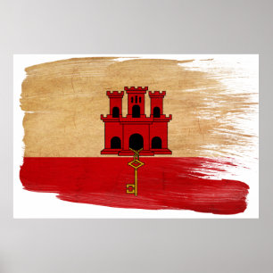Affiches du drapeau de Gibraltar