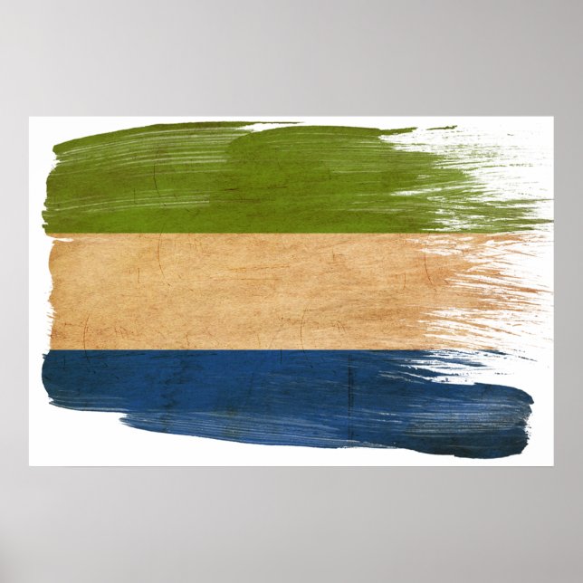 Affiches du drapeau de la Sierra Leone (Devant)