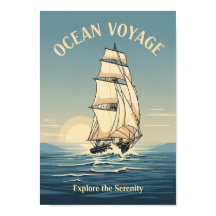 Affiches Impression de Voilier Océanique Vintage